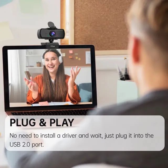 Webcam FIFINE K420, 2K 1440p Full HD, com Microfone e Tripé - Foto 4