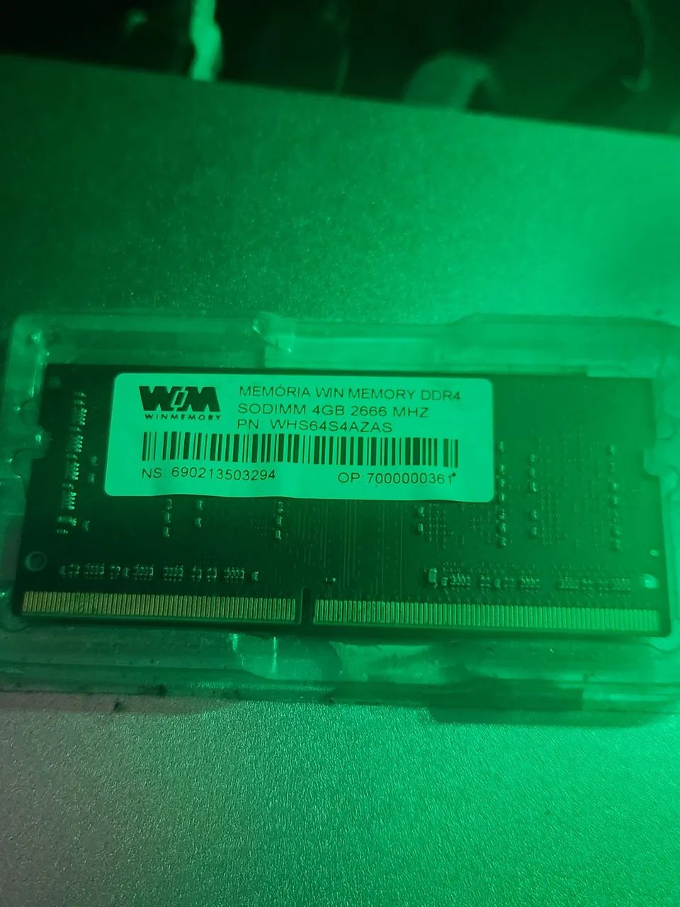 Memória Ram Notebook 4GB DDR4 2666MHz