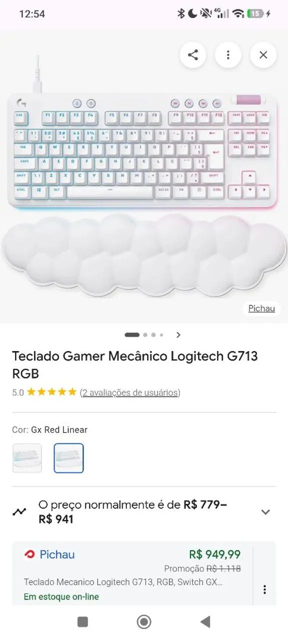 Teclado gamer logitech