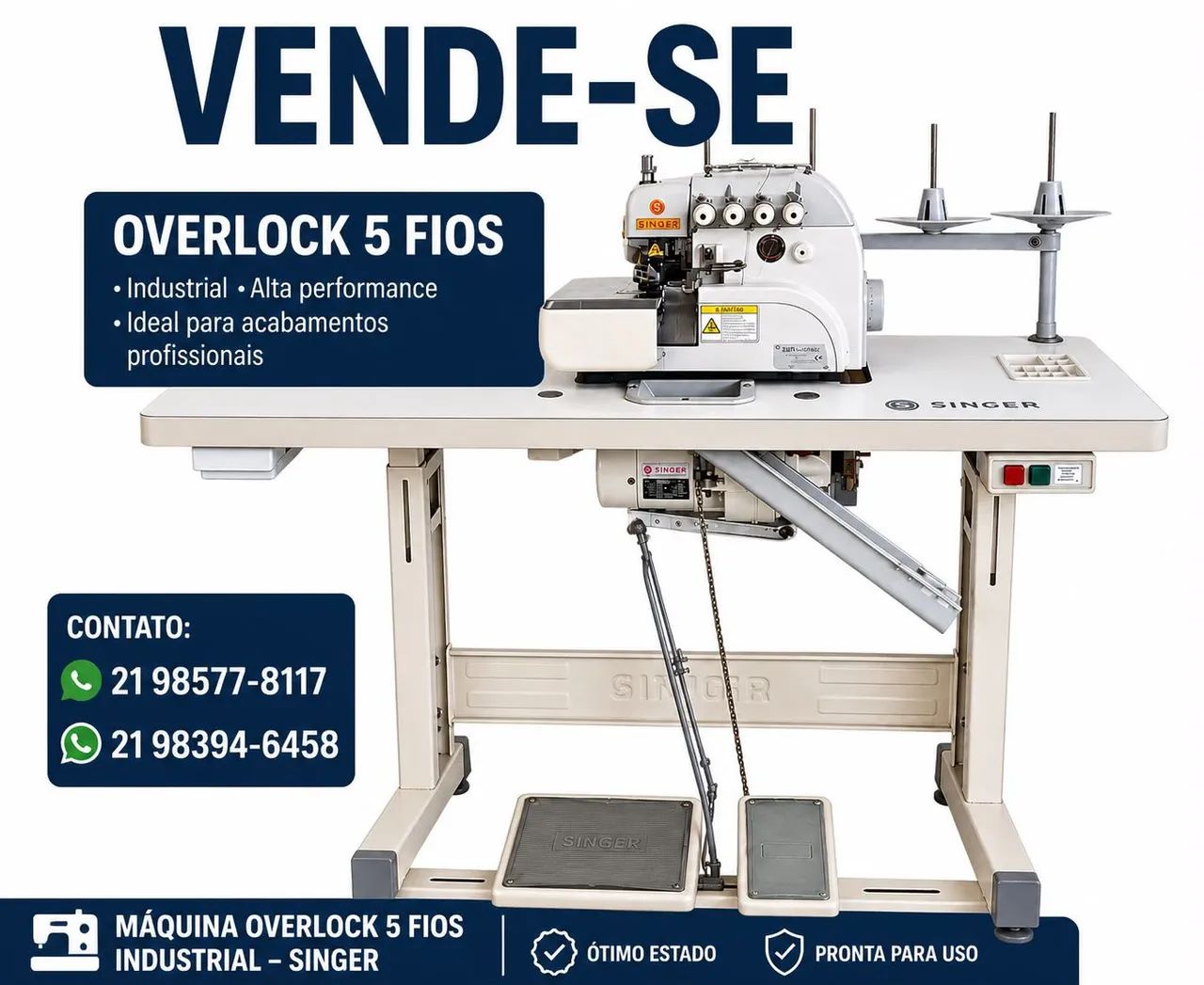 Venda máquina de costura 