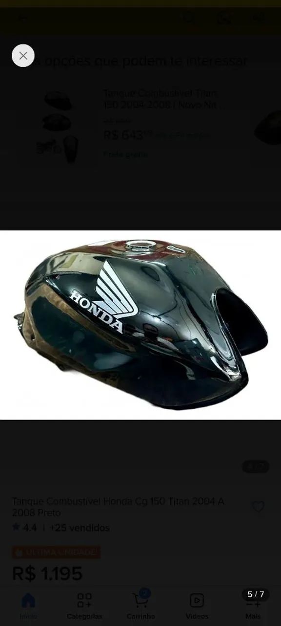 Compro tanque da Titan 150