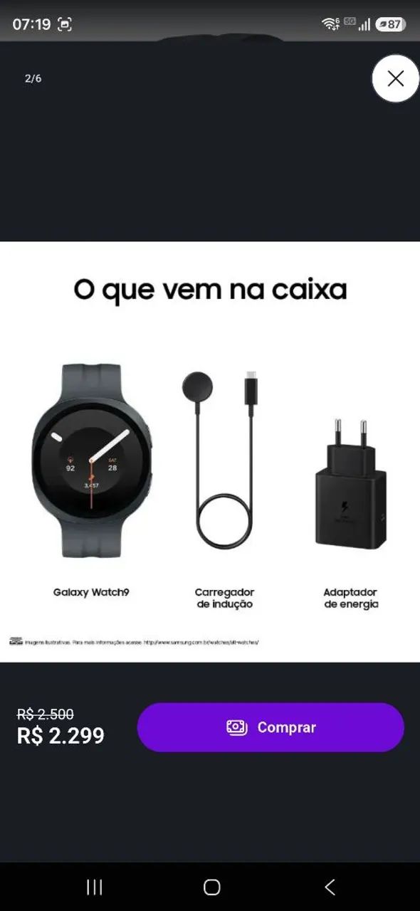 LGalaxy whatch 9 na caixa - Foto 2