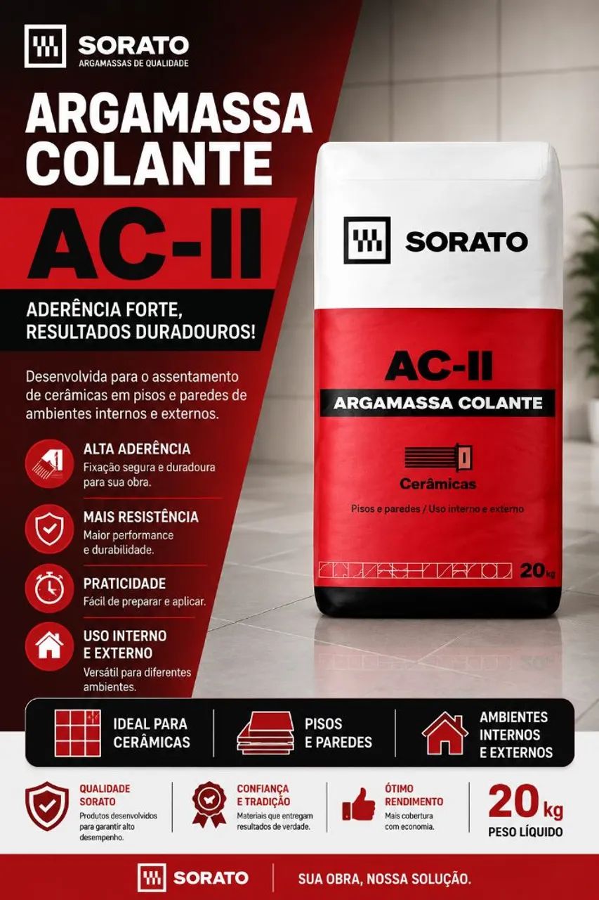 ARGAMASSA CIMENTO COLA AC2 20KG