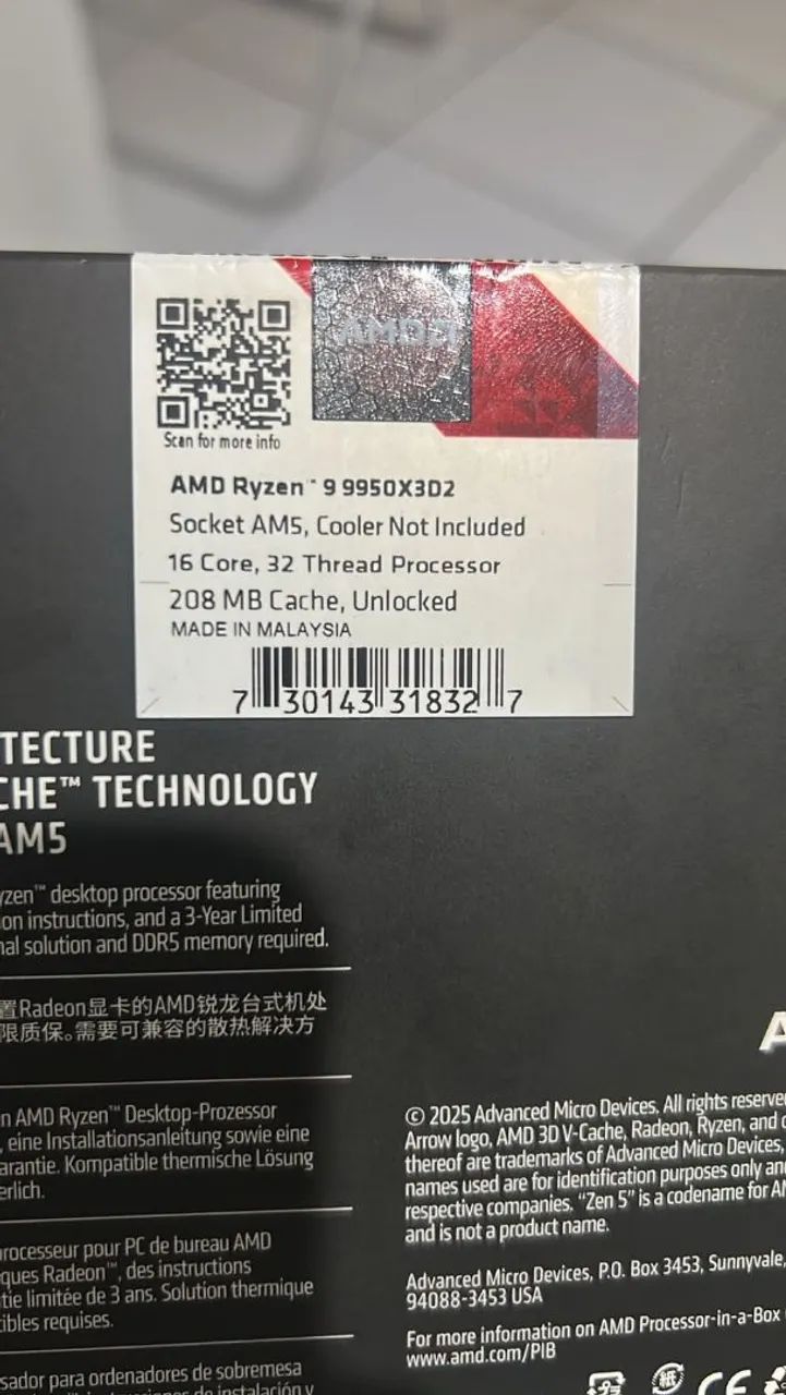 Ryzen 9 9950x3d2 - Foto 2