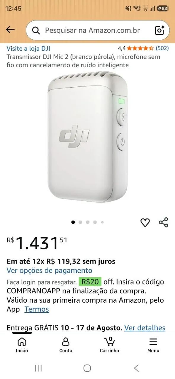 Microfone sem fio para vídeos e post audíveis e fantaticos - Foto 2