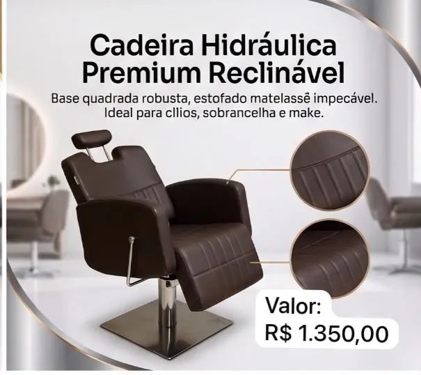 Cadeira Hidráulica Reclinavel