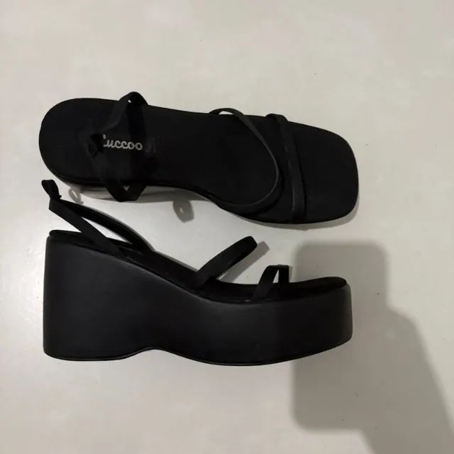 sandália plataforma shein