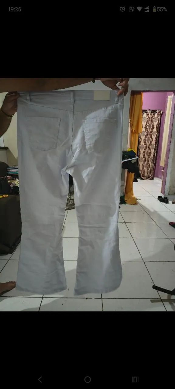 Calça flare branca 48 - Foto 2