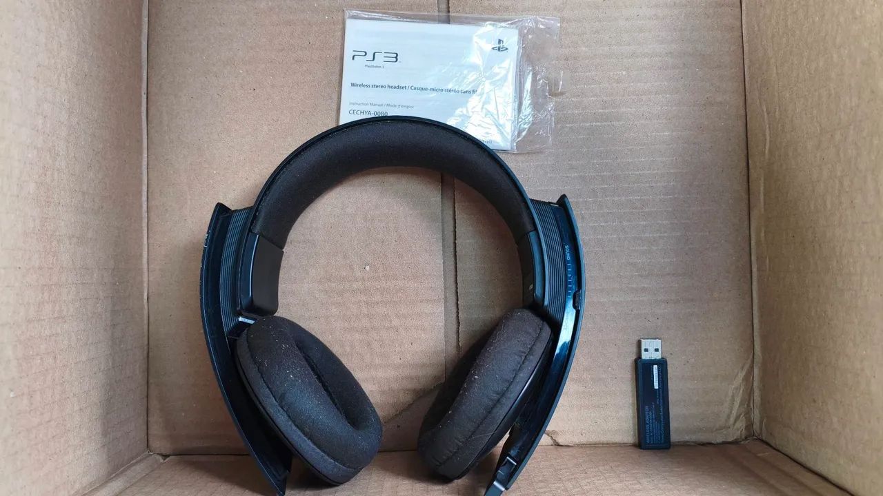 FONE DE OUVIDO PS3 ORIGINAL FUNCIONA NORMAL  - Foto 4