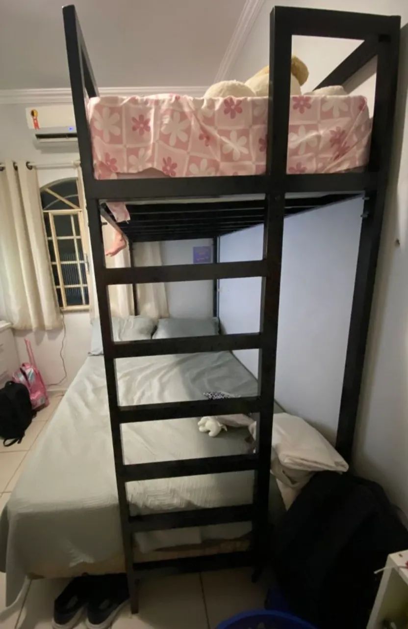 Cama elevada de ferro  - Foto 3