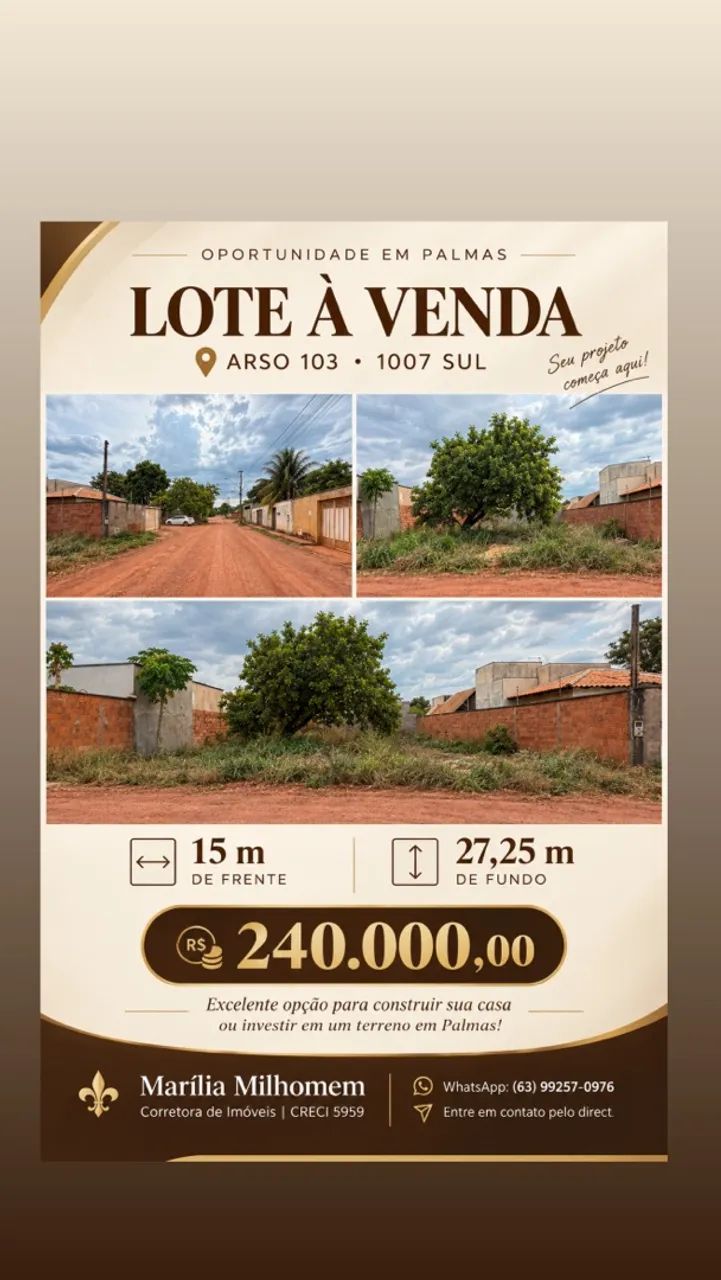 LOTE A VENDA/ ARSO 103 