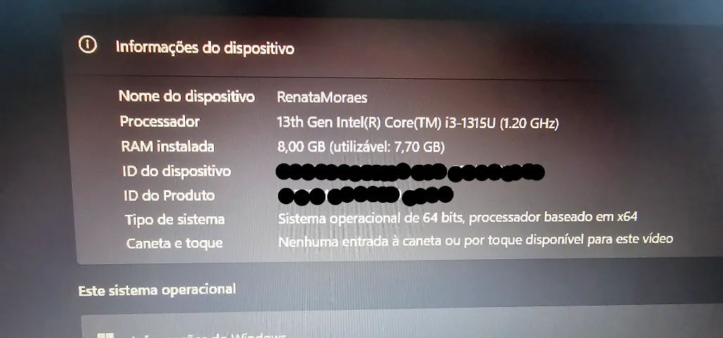 Notebook HP 256R, Intel Core i3 pra HJ. de 13ª gen, SSD 256, 8GB de RAM e Windows 11 Home. - Foto 5