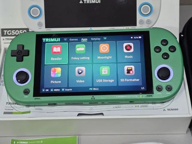 Console Trimui Smart Pro S Verde + case + grip