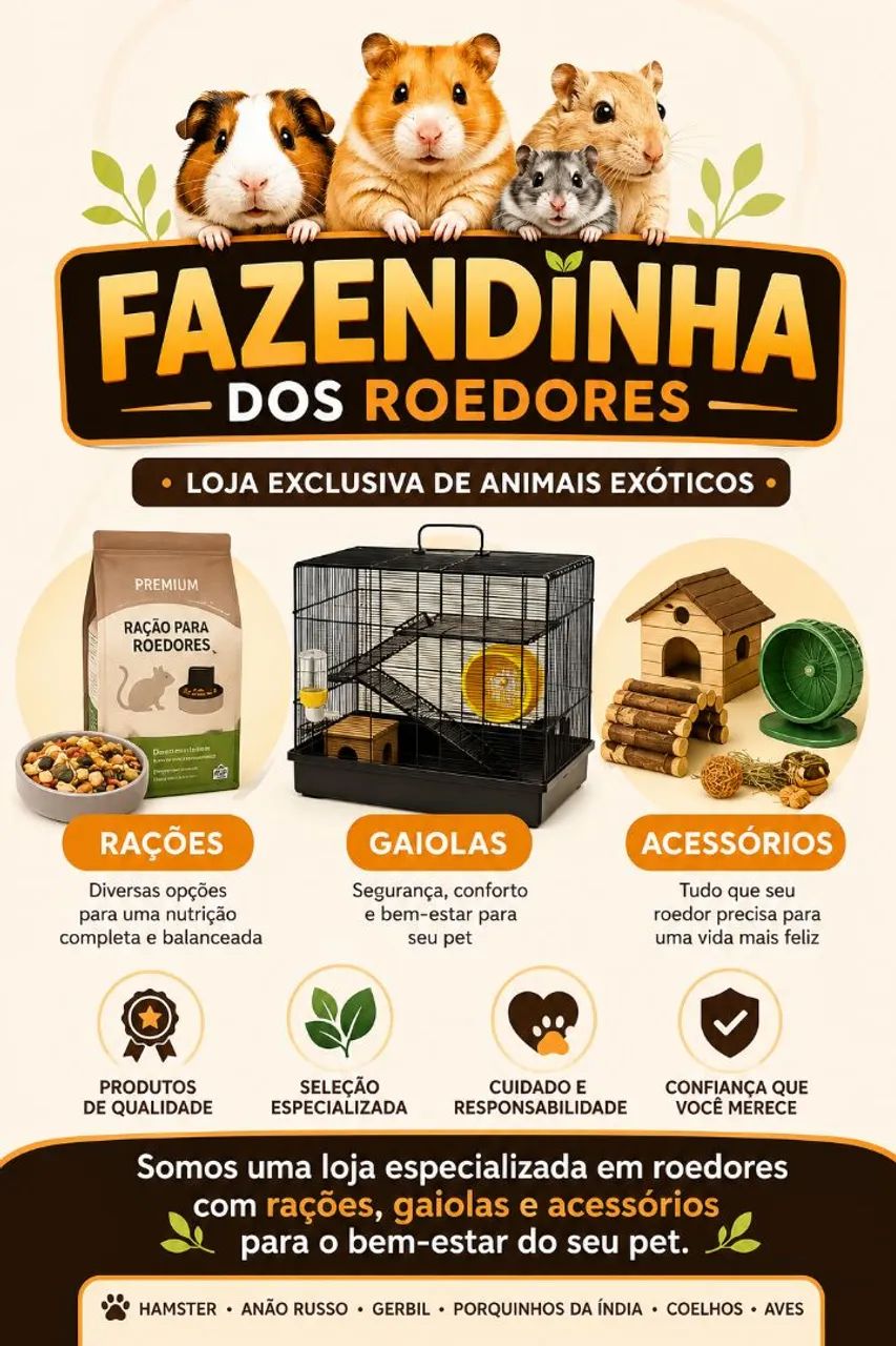 Acessórios para Roedores