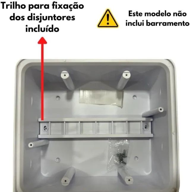 force line - quadro distribuiçao 8 disjuntores din - embutir, branco