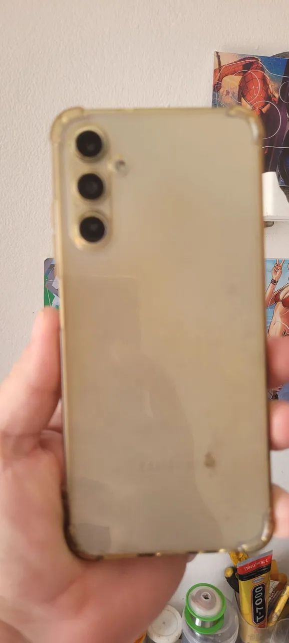 Celular ? Samsung A14 128g Biometria ele está com a tela quebrada e o conector  - Foto 3
