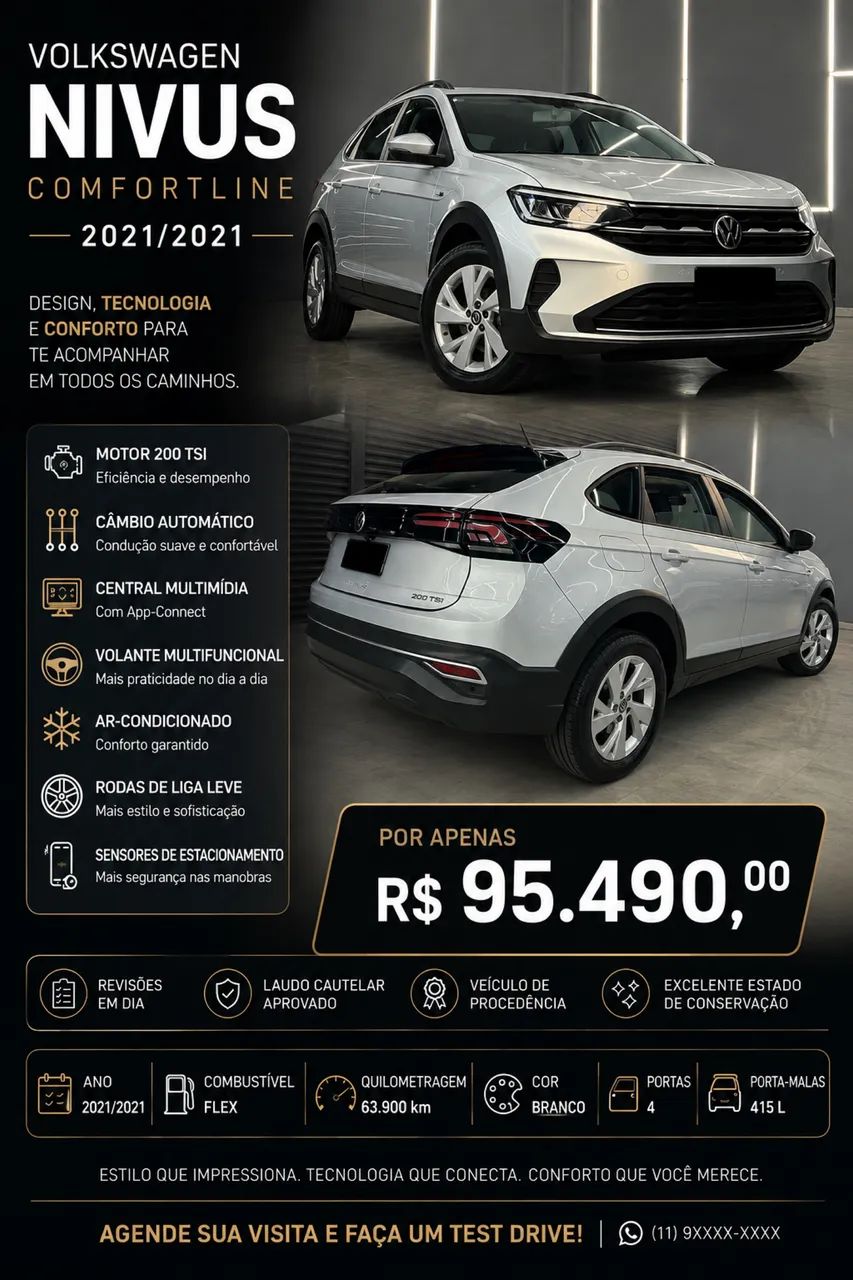 Volkswagen Nivus Nivus Comfortline 1.0 200 TSI Flex Aut. 2021