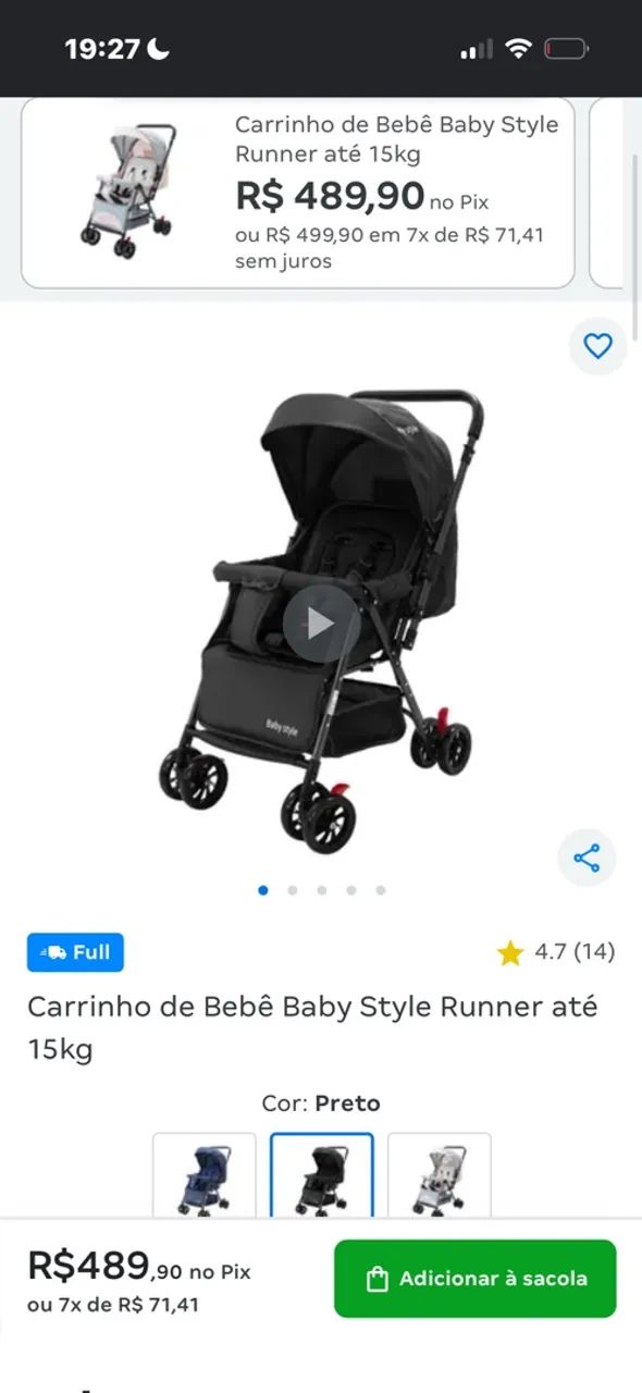 Carrinho de bebê baby style novo  - Foto 4