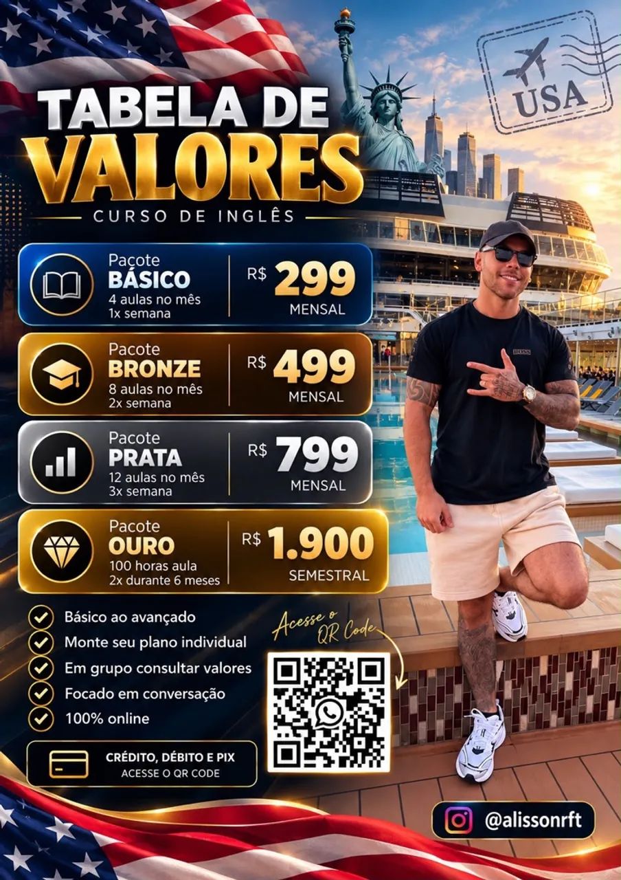 Aulas de inglês on-line 