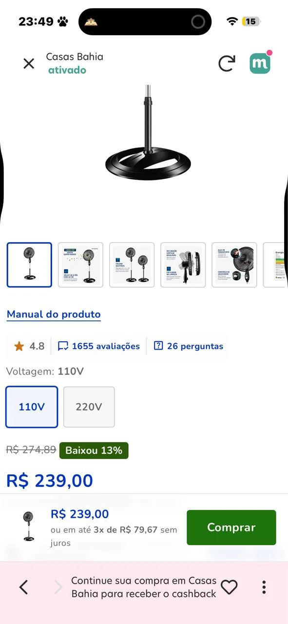 Ventilador Mondial 40cm - Foto 2