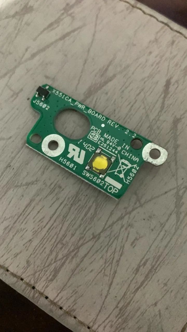 Placa Botão Power X551ca Pwr-board rev 2.2