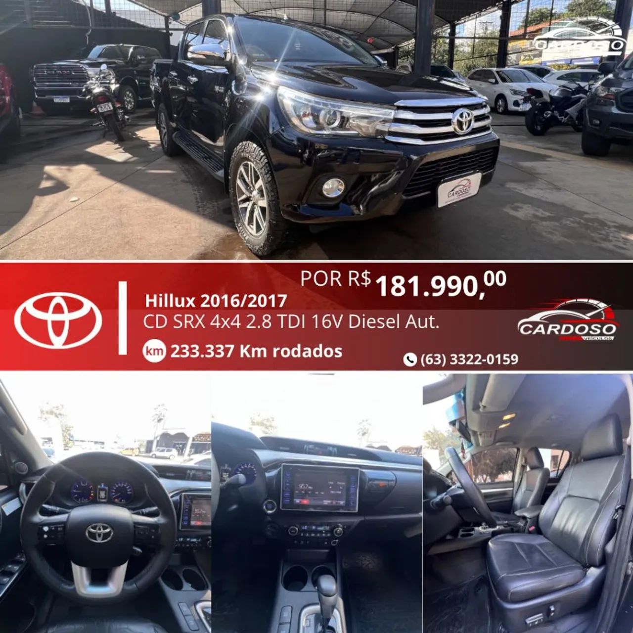 Toyota Hilux Hilux CD SRX 4x4 2.8 TDI 16V Diesel Aut. 2017