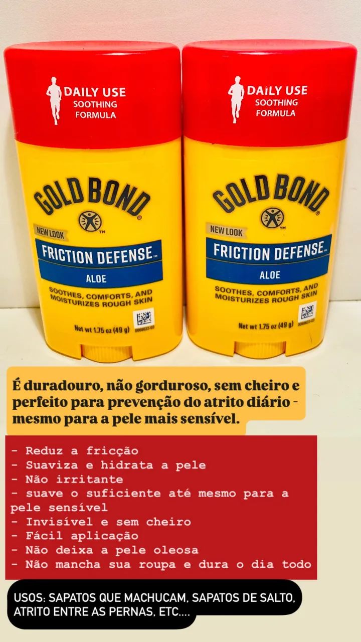 Pomada anti atrito para a pele e evita assaduras 