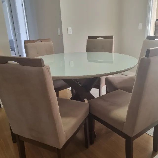 Mesa de jantar 6 lugares em madeira - Foto 3