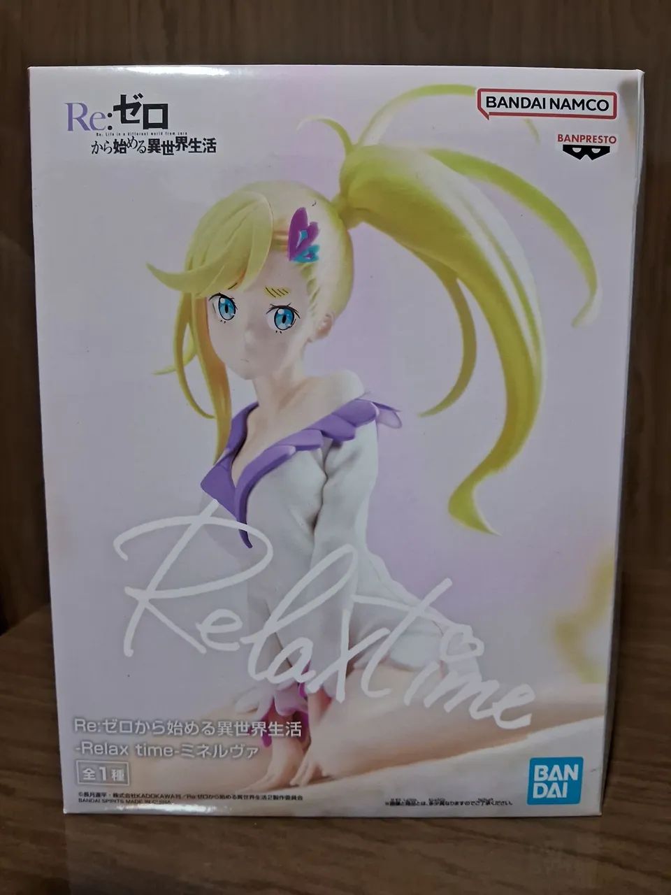 Anime Figure Re:Zero Minerva Relax Time original Bandai lacrada