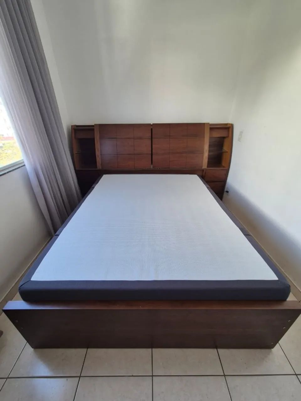 Cama Queen - Imbuia Mel