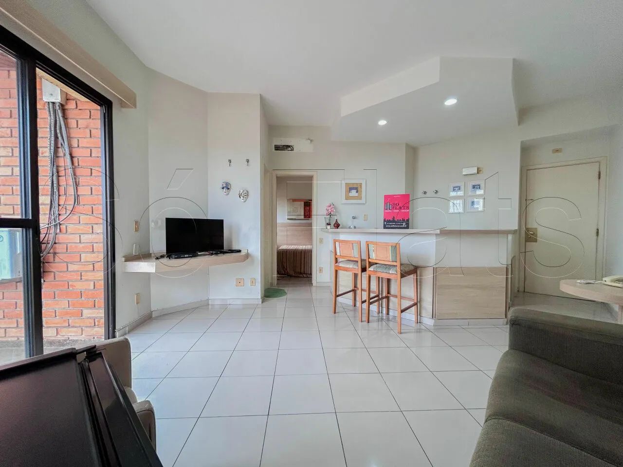 Flat Montecattini disponível para venda, mobiliado com 40m², 01 dormitório e 01 vaga