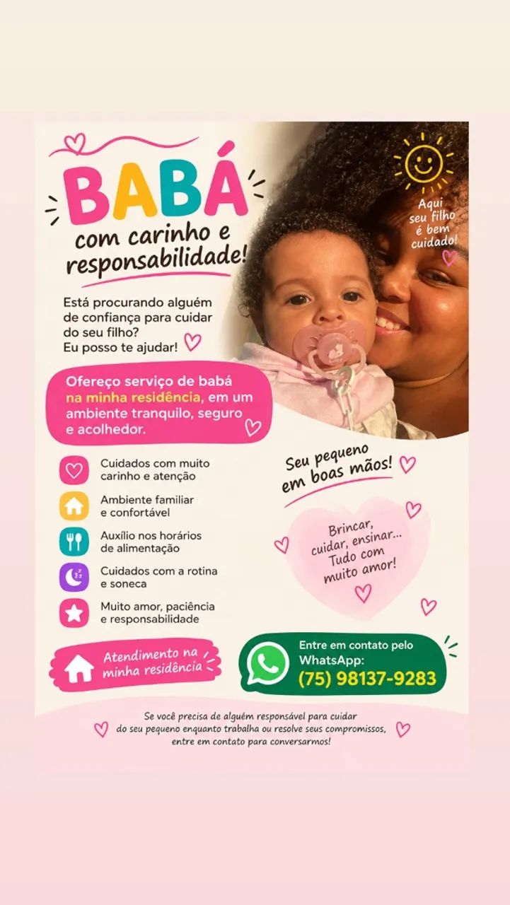 Toma-se conta de criança 