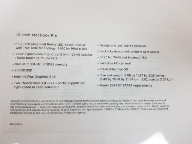 MacBook Pro 2019 Touchbar 13" 1.4Ghz 8Gb RAM - Space Gray - Novo, lacrado - Foto 4