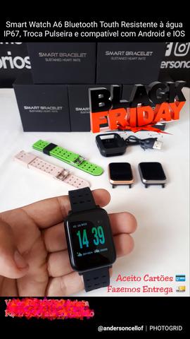 Smart watch Bracelet A6 Bluetooth Resistente à água para Android e IOS
