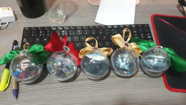 Bolas de Natal com sua foto - Foto 3