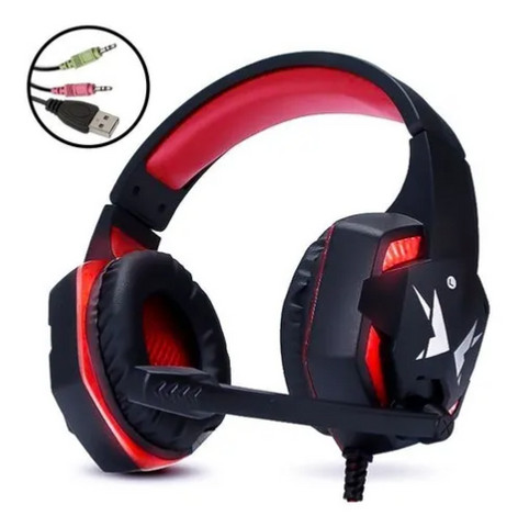 Headset Gamer Super Bass 7.1 Full P2 Usb Led Microfone - Foto 2