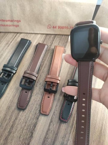 Pulseira de Couro para Amazfit Bip S - Foto 5