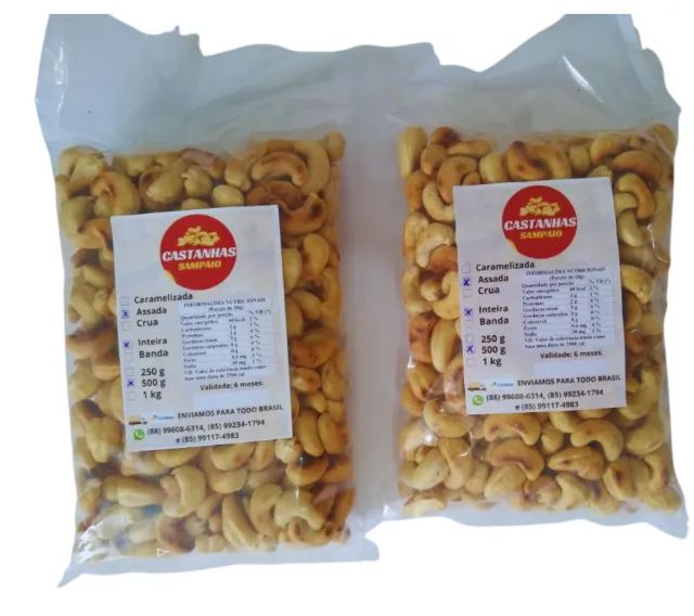 1kg_Castanha de Caju W1 (Inteira )Assada - Foto 2