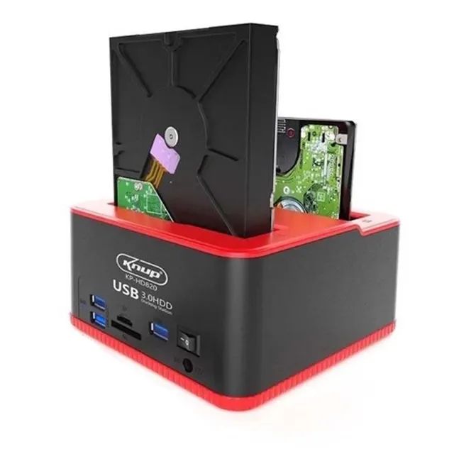 Case para HD Dock station  Usb 3.0 Cap. 2tb Hd Sata 2.5 /3.5 Knup KP-HD820 - Foto 2