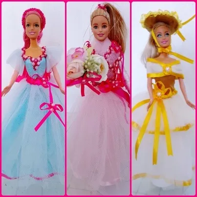 Vestido Infantil Verão em super cetim Barbie Tam 6 a 12 - Infanti