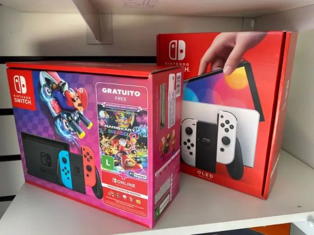 Nintendo Switch Oled - Novo - Desbloqueado - Cartão De 512gb + Jogos