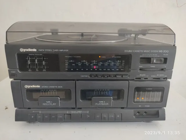 Aparelho de Som Gradiente, Toca Fitas, Rádio, Toca Discos, Equalizador 2  Caixas Acústicas a Retirar, Produto Vintage e Retro Gradiente Usado  92034812