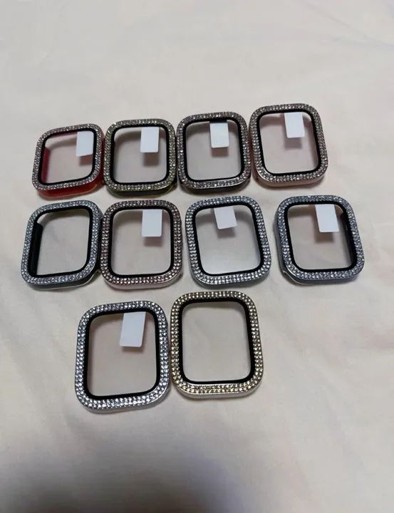 Case De Proteção C/Vidro Temperado e Strass, Apple watch e Linha IWO. Várias Cores - Foto 6