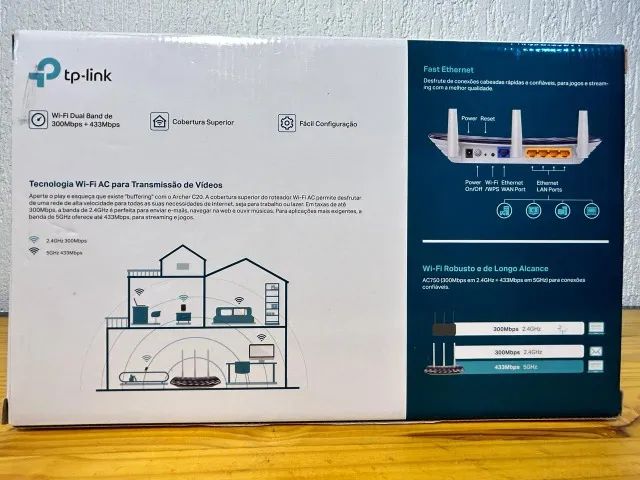 Roteador TP-Link 3 Antenas, AC 750MB/s, Dual Band - Archer C20 - Foto 4