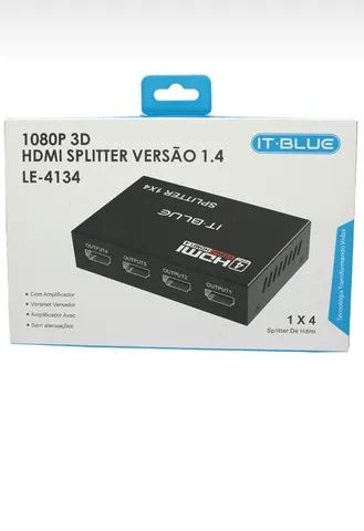 Splitter Hdmi 1x4 com Fonte Novo Promoção
