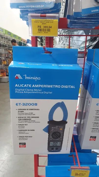 Alicate Amperímetro E Multímetro Minipa Et-3200a