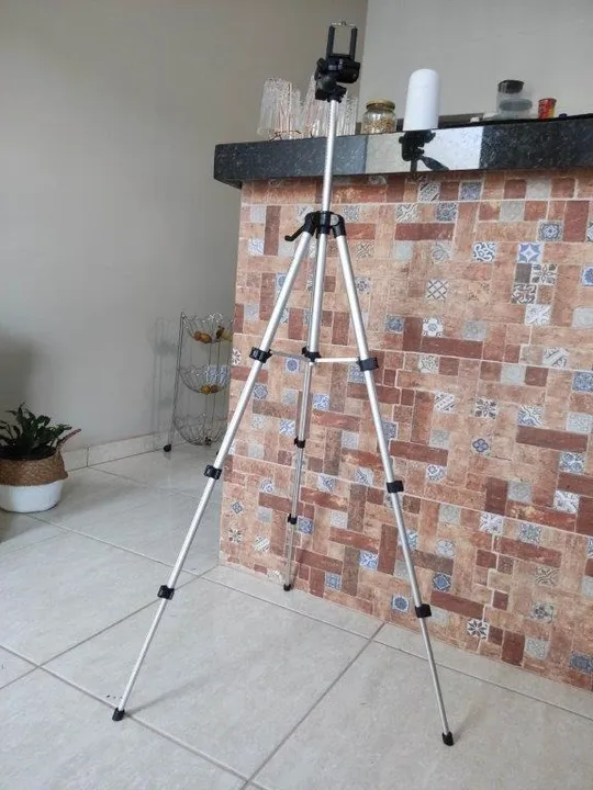 Tripé para Câmera com suporte para celular 1.2 metro