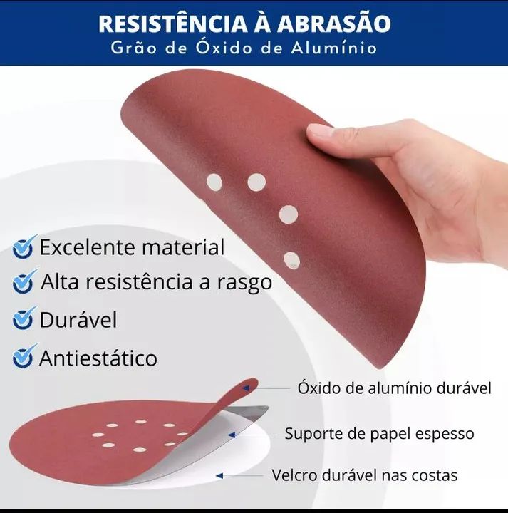 Kit 10 Lixas 225 mm ou 9 polegadas para Lixadeira girafa de parede - Foto 5