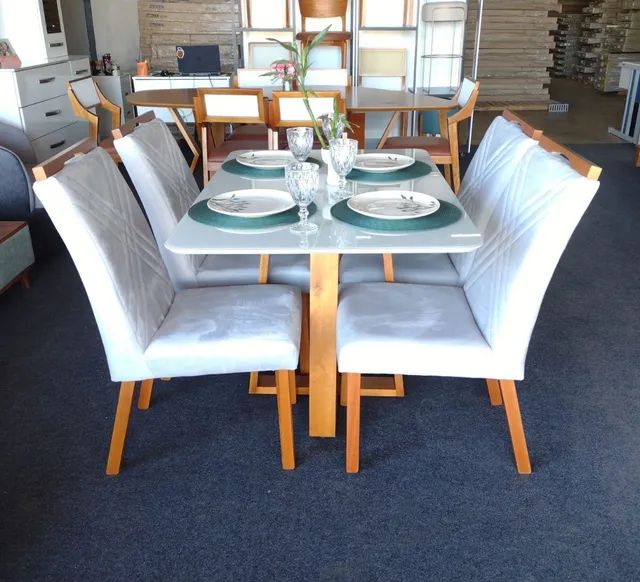 Mesa de jantar luxo 120x80 ( temos a pronta entrega)
