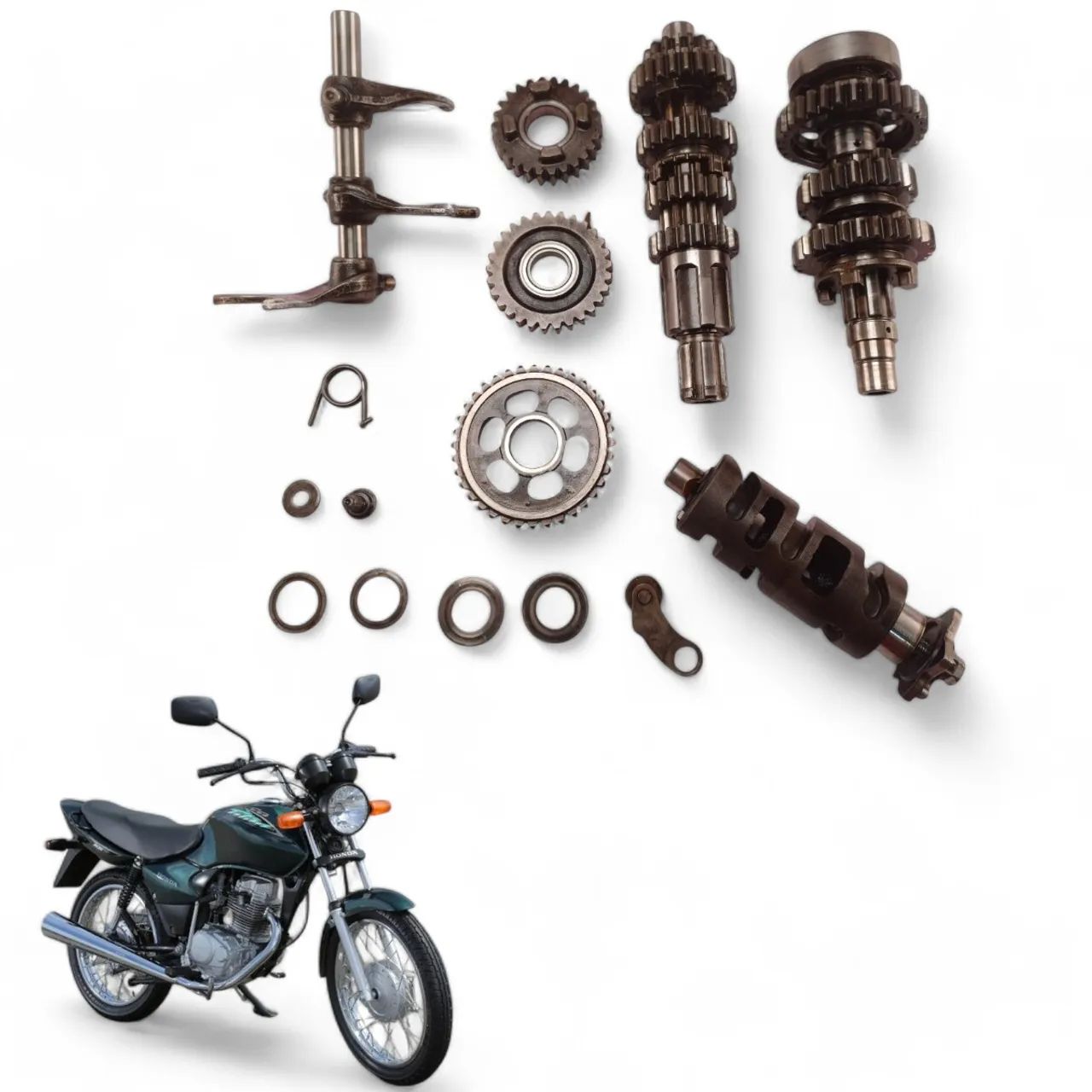 Câmbio Completo Honda Cg 125 Es 2000